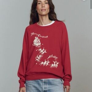 THE GREAT College Sweatshirt Santa and Reindeer